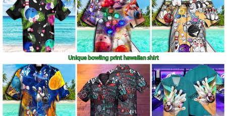 Unique bowling print hawaiian shirt