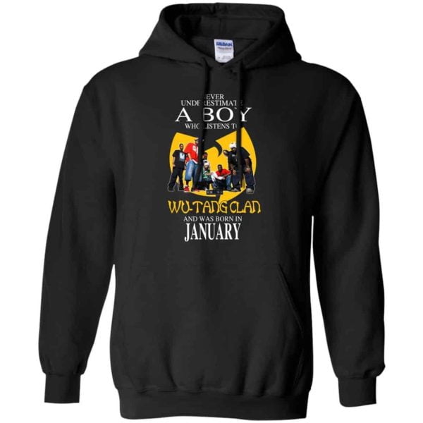 A Boy Who Listens To Wu Tang Clan And Was Born In January T Shirts Hoodie Birthday Gift Product Photo