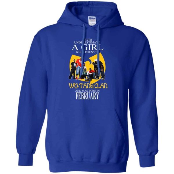 A Girl Who Listens To Wu Tang Clan And Was Born In February T Shirts Hoodie Birthday Gift Product Photo