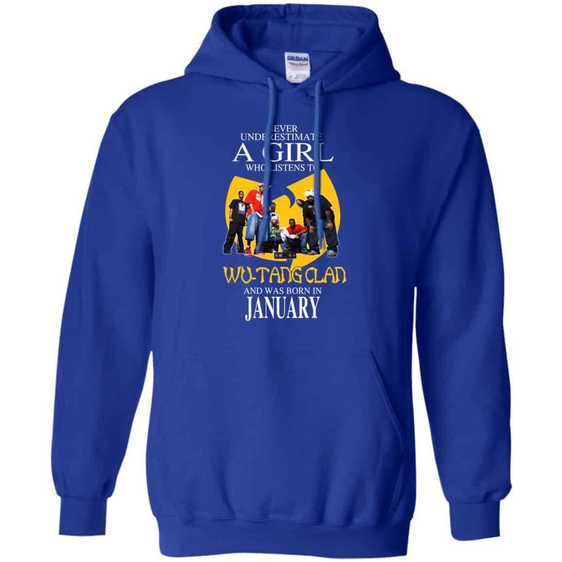 A Girl Who Listens To Wu Tang Clan And Was Born In January T Shirts Hoodie Birthday Gift Product photo 2