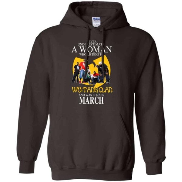 A Woman Who Listens To Wu Tang Clan And Was Born In March T Shirts Hoodie Birthday Gift Product Photo