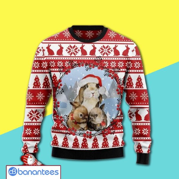 Adorable Bunny Awesome Ugly Christmas Sweater 3D Shirt Product Photo