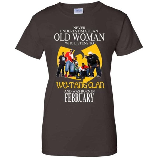 An Old Woman Who Listens To Wu Tang Clan And Was Born In February T Shirts Hoodie Birthday Gift Product Photo