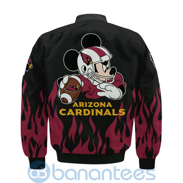 Arizona Cardinals Football Team Logo Disney Mickey Custom Name Bomber Jacket Product Photo