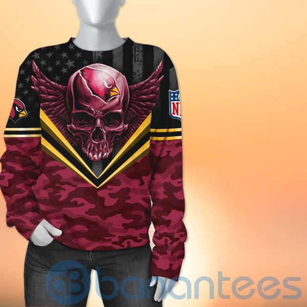Arizona Cardinals Skull Wings 3D All Over Printed Shirt Product Photo