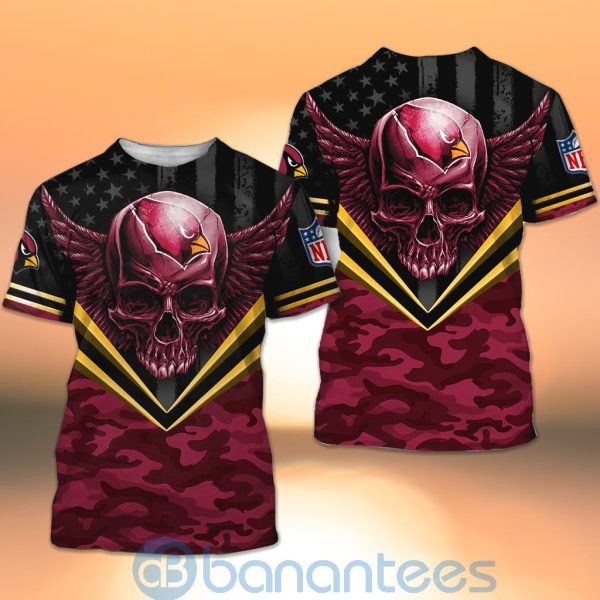 Arizona Cardinals Skull Wings 3D All Over Printed Shirt Product Photo