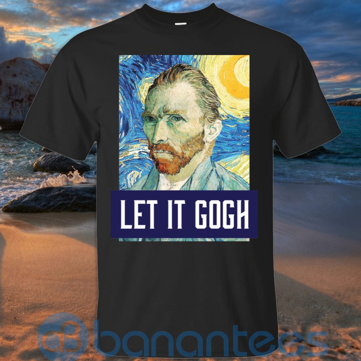 Art Let It Gogh Shirt, Vincent Van Gogh T-Shirt Hoodie Sweatshirt