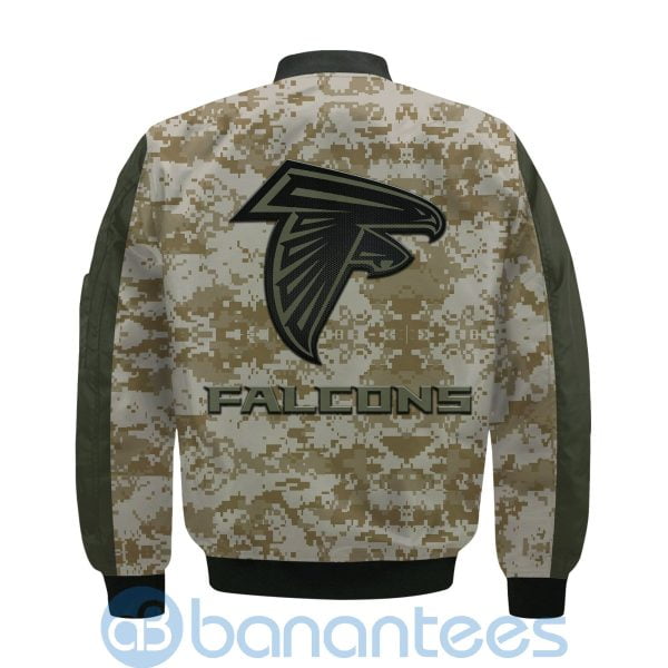 Atlanta Falcons American Football Team Logo Camouflage Custom Name Bomber Jacket Product Photo
