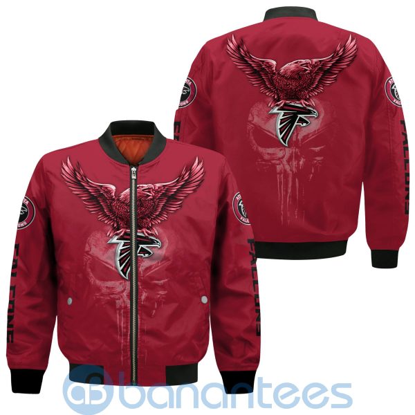 Atlanta Falcons Logo Eagle Skull Bomber Jacket Product Photo