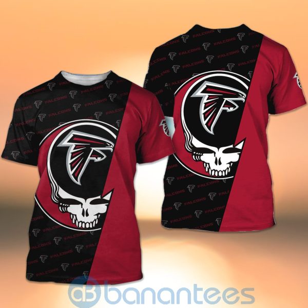 Atlanta Falcons NFL Team Logo Grateful Dead Design 3D All Over Printed Shirt Product Photo