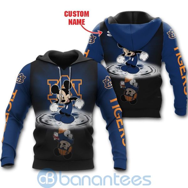 Auburn Tigers Disney Mickey Mouse In Water Custom Name 3D All Over Printed Shirt Product Photo
