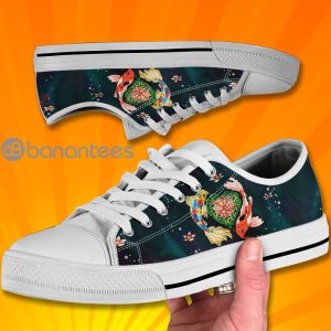 Autism Awareness Colored Fish Low Top Canvas Shoes Product Photo