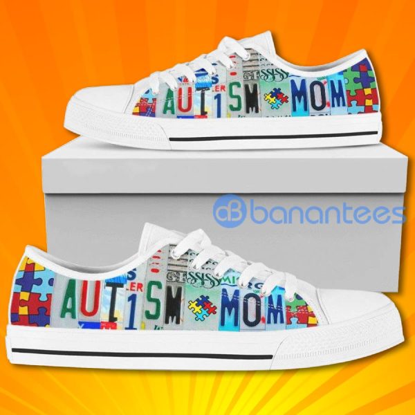 Autism Mom Lovely Design Low Top Canvas Shoes Product Photo
