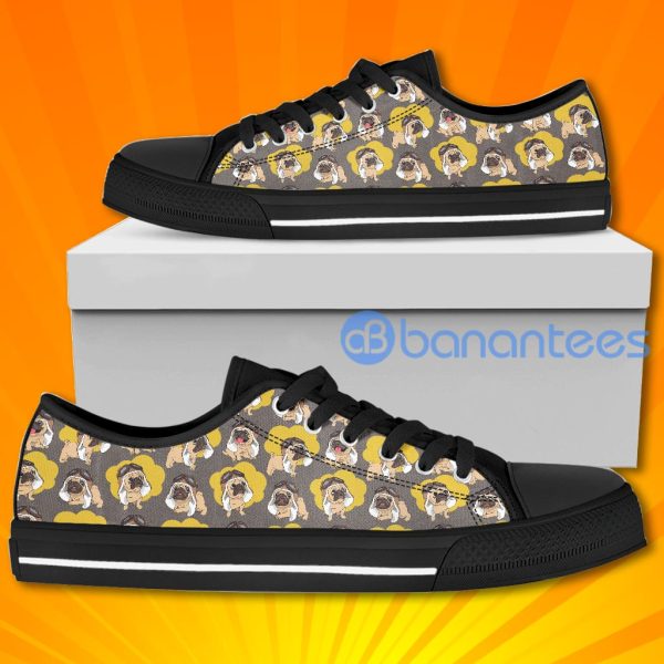 Aviator Pug Special Design Graphic Low Top Canvas Shoes Product Photo