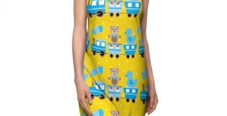 2 Bear Print Dress For Women
