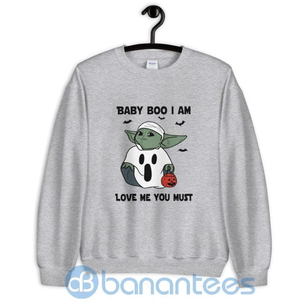 Baby Yoda Halloween Shirt Baby Boo I Am Best Gift Sweatshirt Product Photo