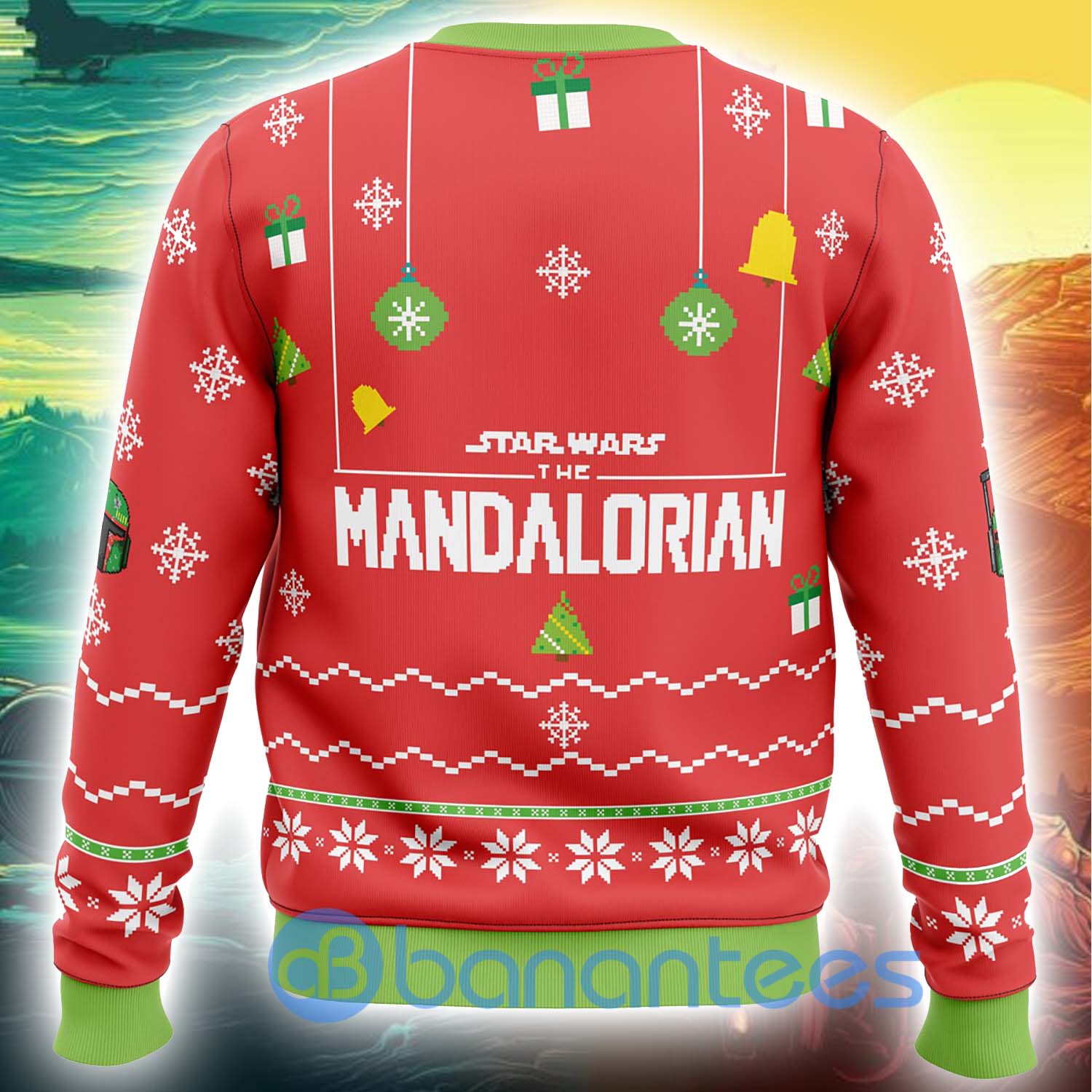 Baby Yoda Star Wars The Mandalorian Ugly Christmas All Over Printed Sweater