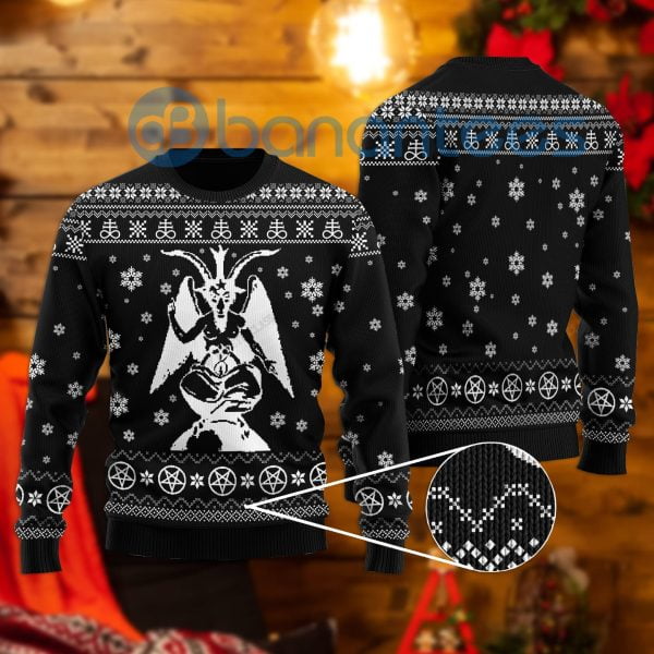 Baphomet Ugly All Over Printed Ugly Christmas Sweater Product Photo