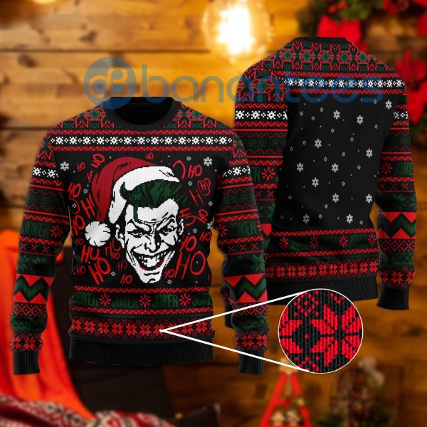 Batman Jo Jo Jo ker All Over Printed Ugly Christmas Sweater Product Photo