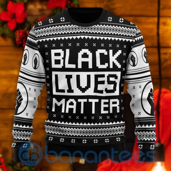 Black Lies Matter All Over Printed Ugly Christmas Sweater Product Photo