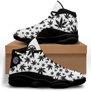 Black Weed Leaf Air Jordan 13 Sneaker - Men's Air Jordan 13 - Black