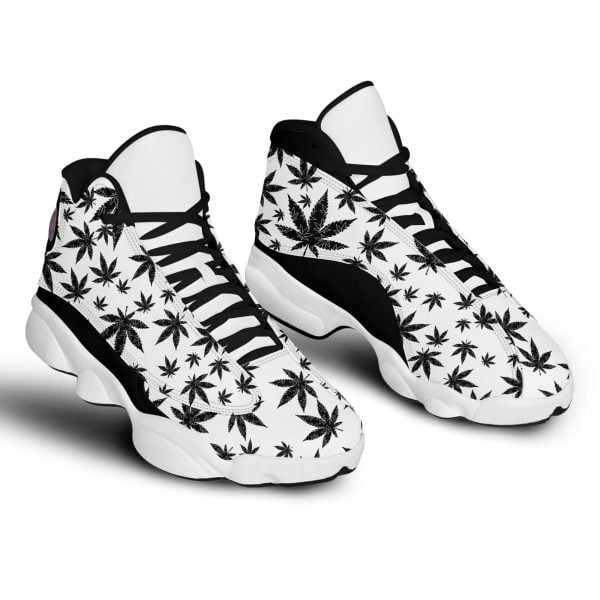 Black Weed Leaf Air Jordan 13 Sneaker - Women's Air Jordan 11 - White