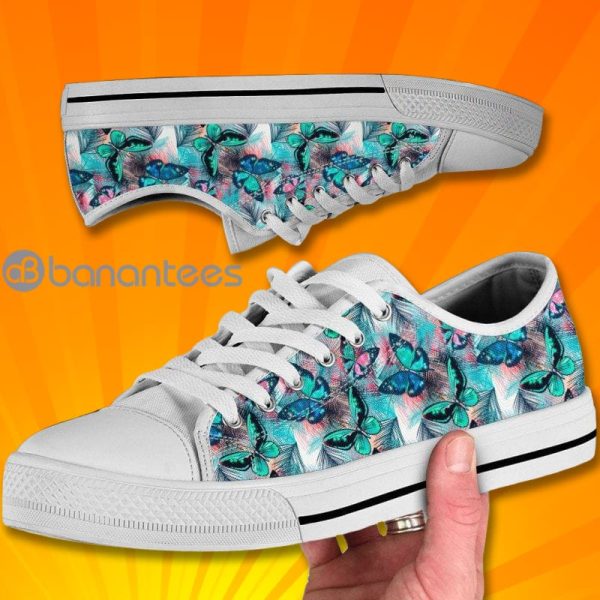 Bohemian Butterfly Lovely Design Graphic Low Top Canvas Shoes Product Photo
