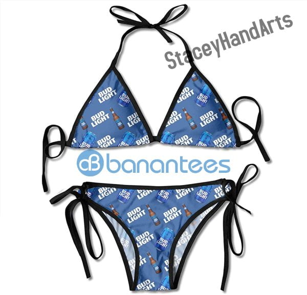 Bud Light Cans Waisted String Bikini Summer Set Gift for Busch Latte Fans Product Photo