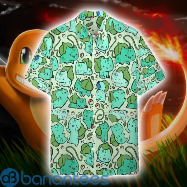 Bulbasaur Pokemon Chibi Green Summer Holiday Hawaiian Shirt Product Photo