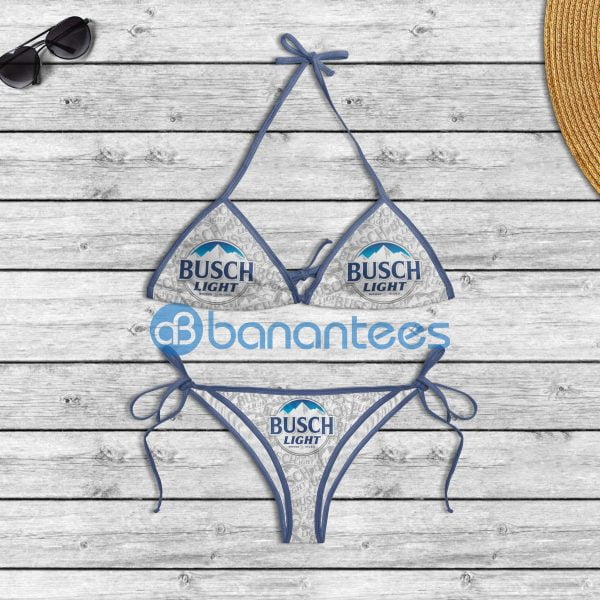 Busch Light White Waisted String Bikini Summer Set Gift For Her lover Busch Light Product Photo