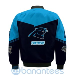 Carolina Panthers American Football Team Logo Custom Name Bomber Jacket Product Photo