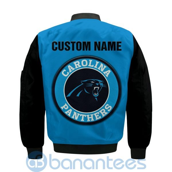 Carolina Panthers Make Me Happy American Football Team Logo Custom Name Bomber Jacket Product Photo