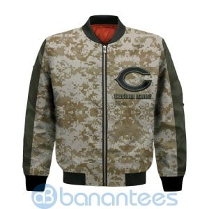 Chicago Bears American Football Team Logo Camouflage Custom Name Bomber Jacket Product Photo