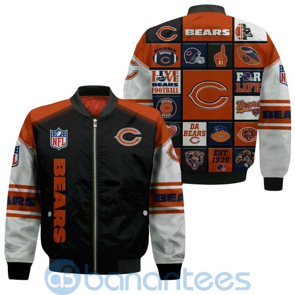 Chicago Bears Custom Name Bomber Jacket Product Photo