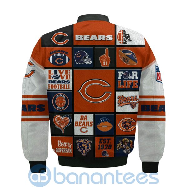 Chicago Bears Custom Name Bomber Jacket Product Photo