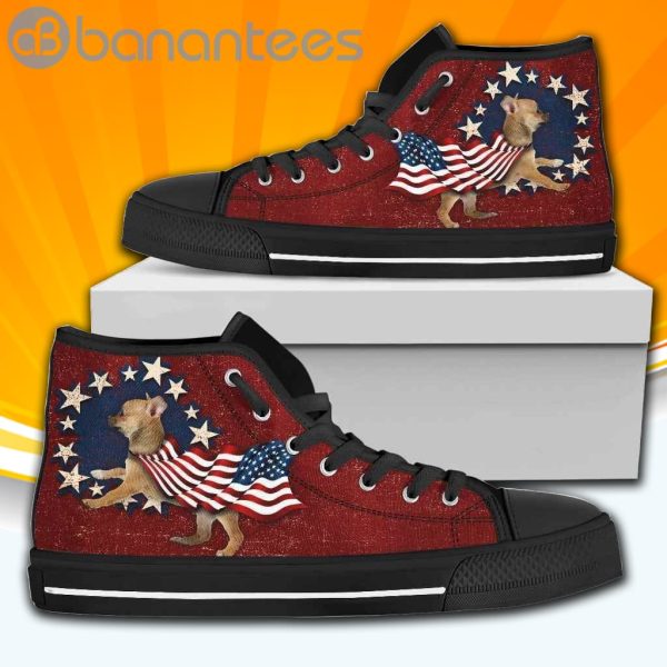Chihuahua Independence Day High Top Shoes Sport Sneakers For Men And Women Product Photo
