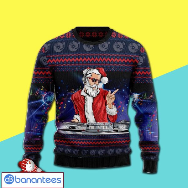 Christmas Holiday Santa Claus Dance Night Party Awesome All Over Print Ugly Christmas Sweater Product Photo
