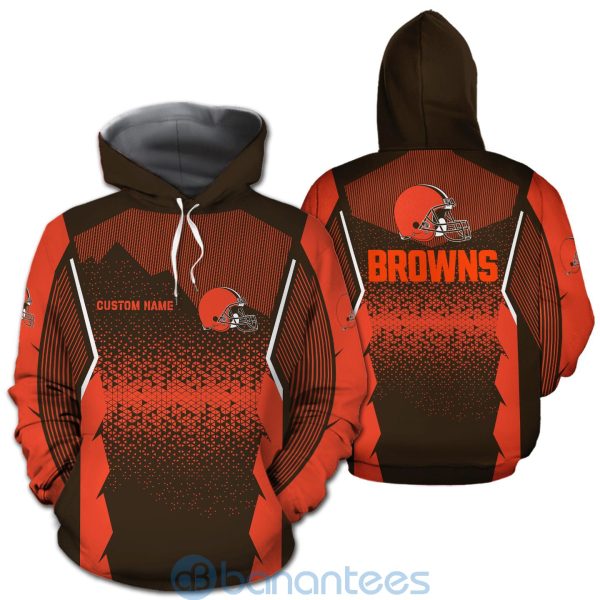 Cleveland Browns NFL Football Team Custom Name 3D All Over Printed Shirt For Fans Product Photo