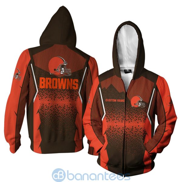Cleveland Browns NFL Football Team Custom Name 3D All Over Printed Shirt For Fans Product Photo
