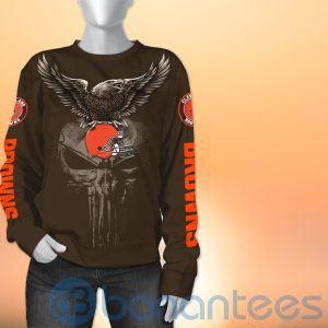 Cleveland Browns NFL Logo Eagle Skull 3D All Over Printed Shirt Product Photo