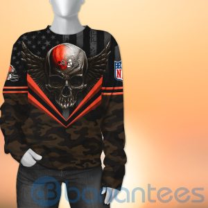 Cleveland Browns Skull Wings 3D All Over Printed Shirt Product Photo