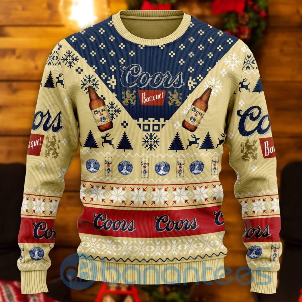 Coors Banquet Beer All Over Printed Ugly Christmas Sweater Product Photo