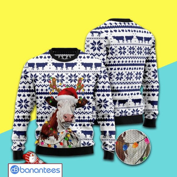 Cow Christmas Reunion Merry Christmas All Over Print Ugly Sweater Product Photo