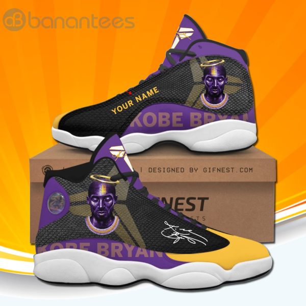 Custom Name Kobe Bryant Signature Black Air Jordan 13 Sneakers Product Photo