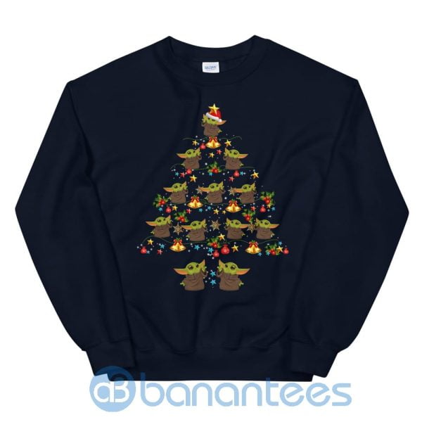 Cute Baby Yoda Christmas Tree Best Gift Sweatshirt Product Photo