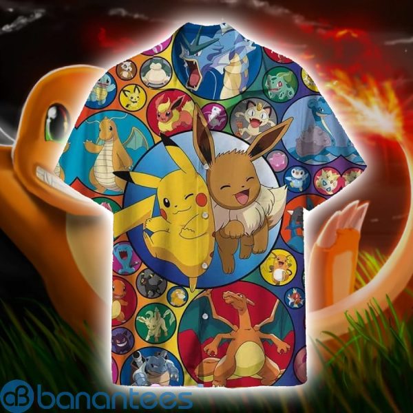 Cute Pokemon Characters Short Sleeves Hawaiian Shirt Product Photo