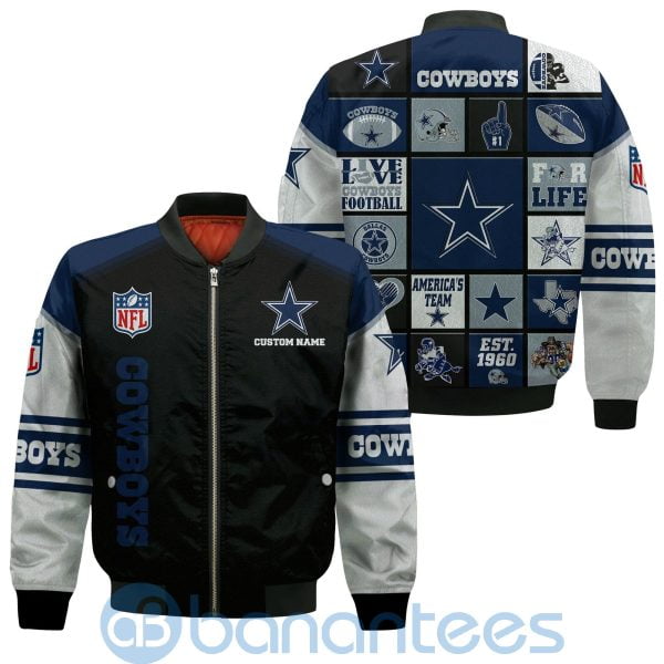 Dallas Cowboys Custom Name Bomber Jacket Product Photo