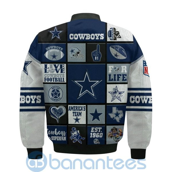 Dallas Cowboys Custom Name Bomber Jacket Product Photo