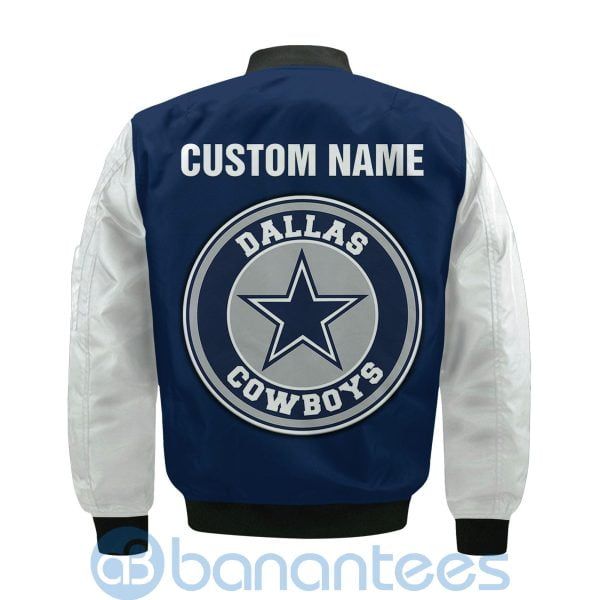 Dallas Cowboys Make Me Happy American Football Team Logo Custom Name Bomber Jacket Product Photo