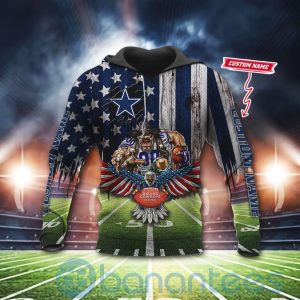 Dallas Cowboys Mascot Eagle Custom Name 3D All Over Printed Shirt Product Photo